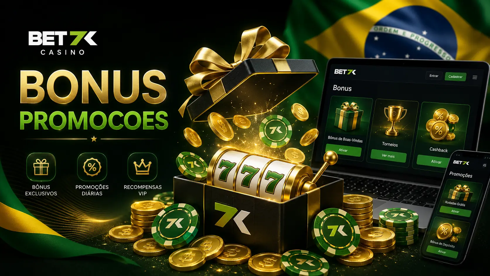 Bet7k bonuses and promotions overview for players in Brazil