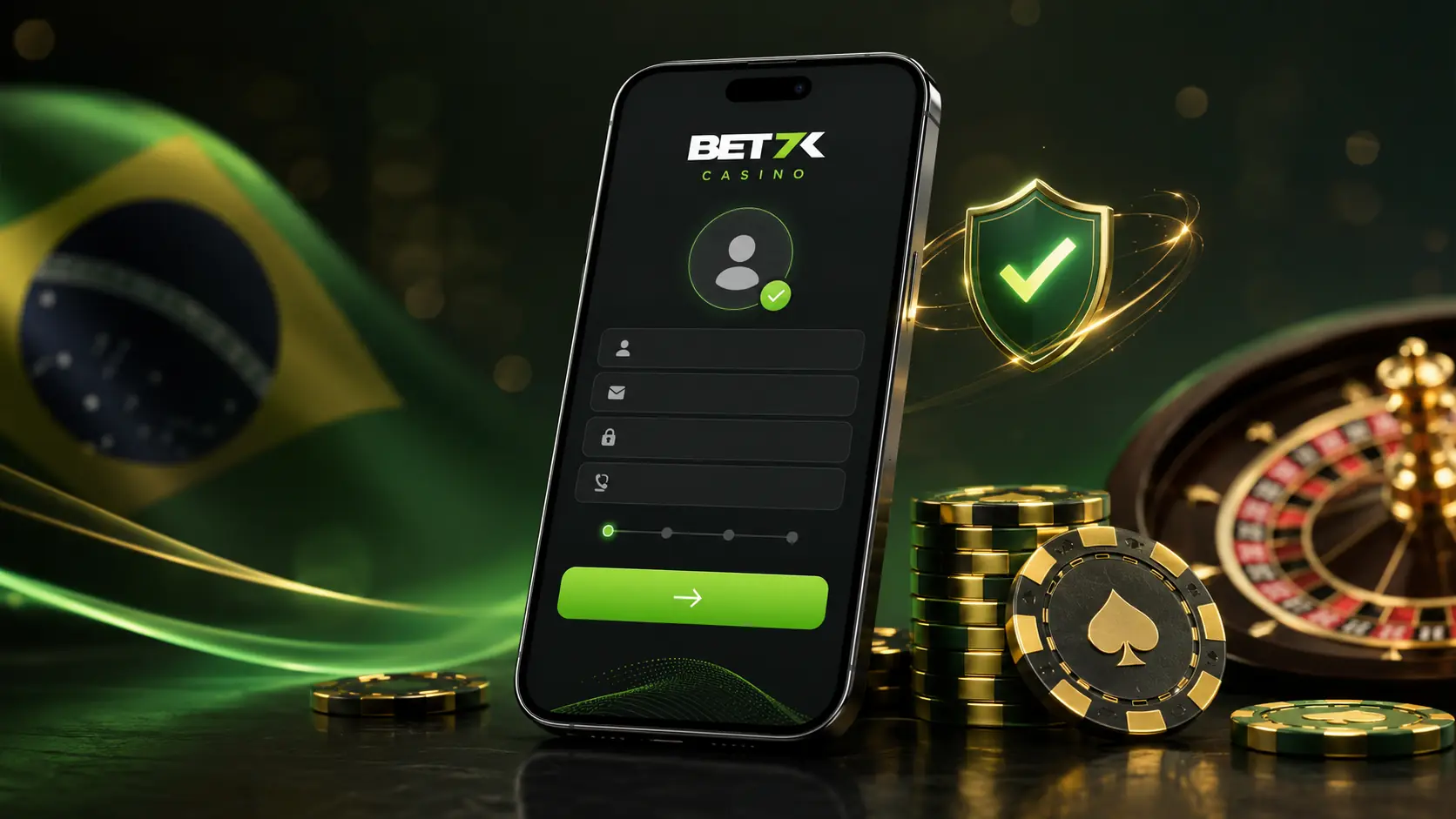Bet7k mobile registration steps in Brazil