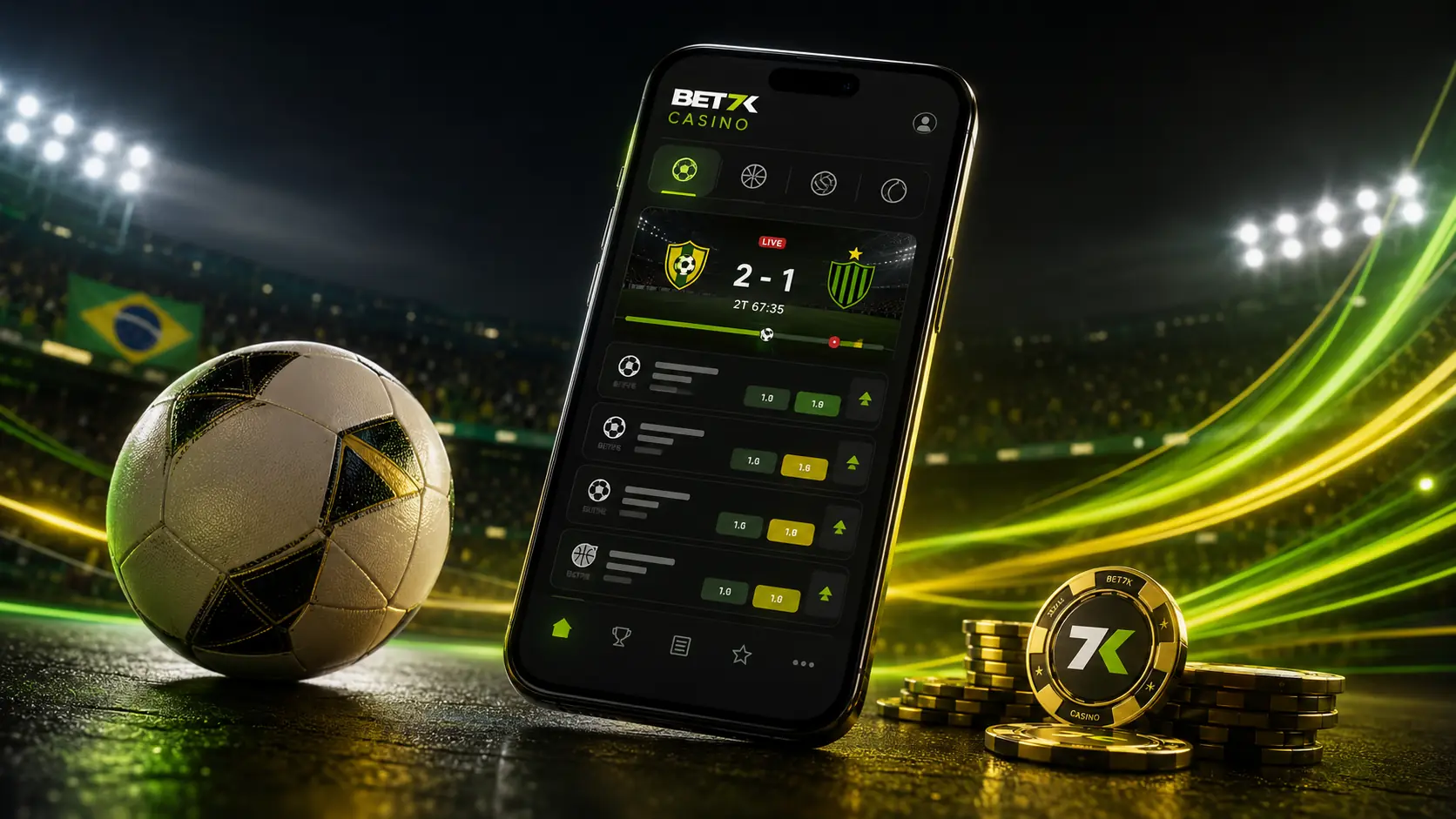 Bet7k mobile sports betting in Brazil